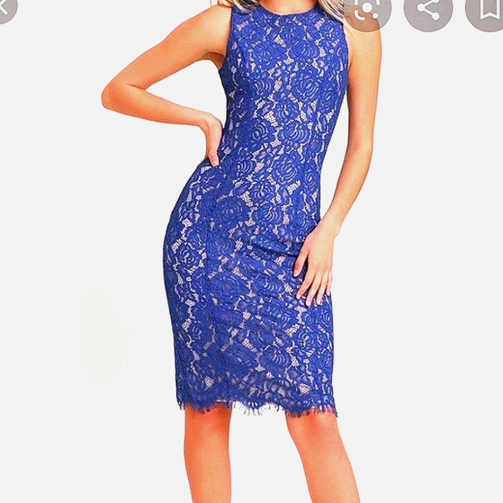 SOLD! Blue Chic lacey dress